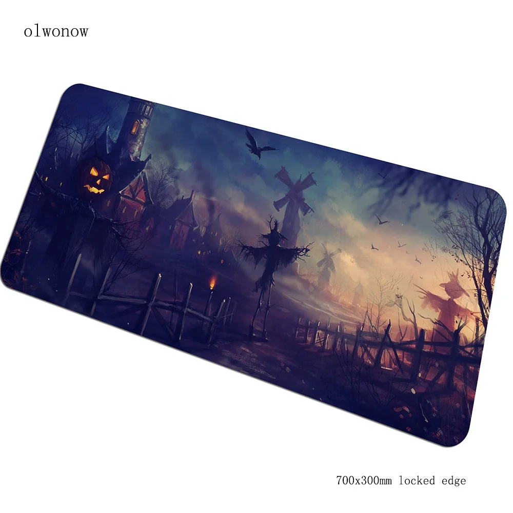 Size 700x300x2mm Хэллоуин Тыква коврики для мыши 70x30 см большой коврик для мыши notbook компьютерный коврик для мыши подарок игровой коврик для мыши геймер клавиатура Коврик для мыши - Цвет: Size 700x300x2mm
