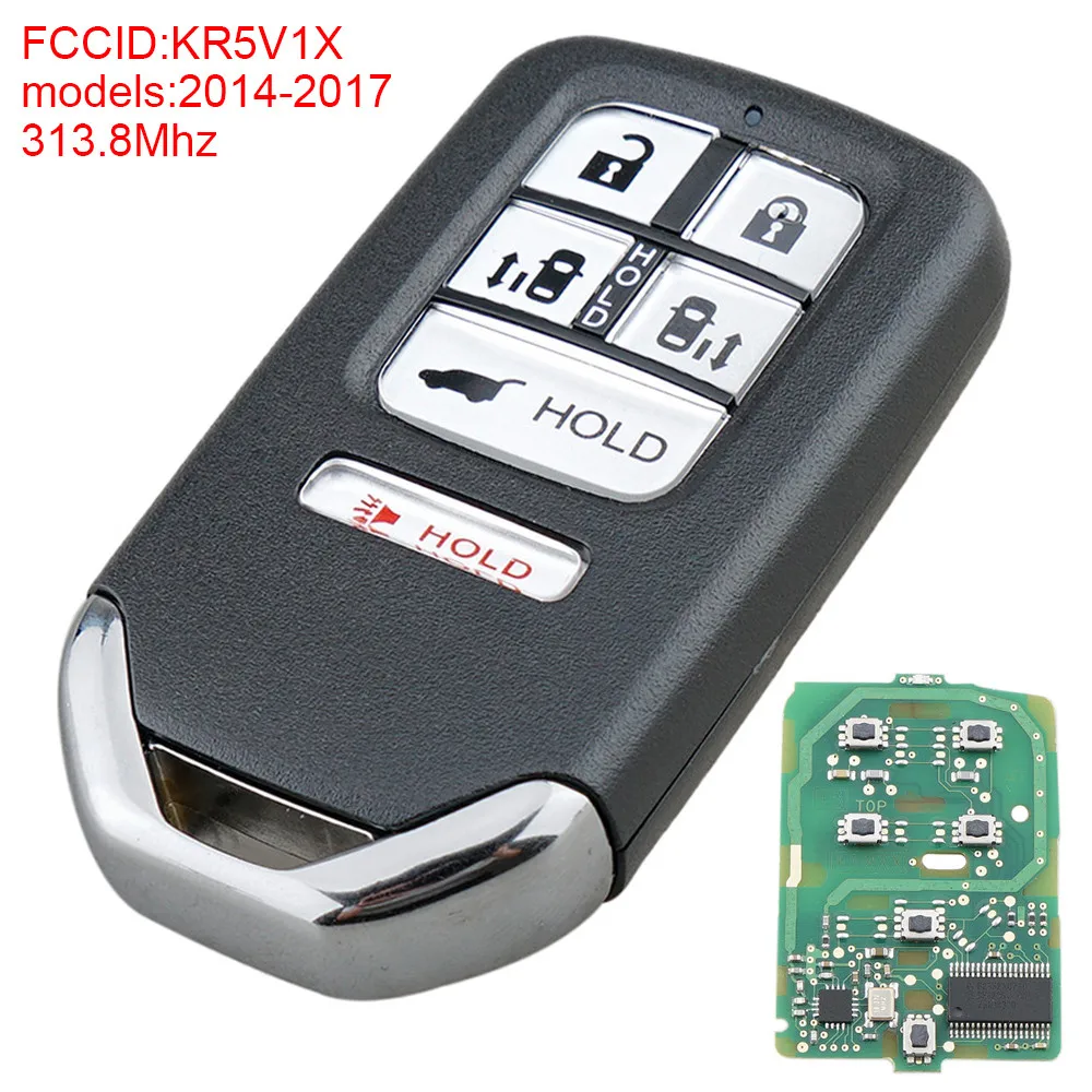 313 8 МГц 6 кнопок без ключа Smart Prox дистанционный ключ брелок от машины с чипом ID47 KR5V1X