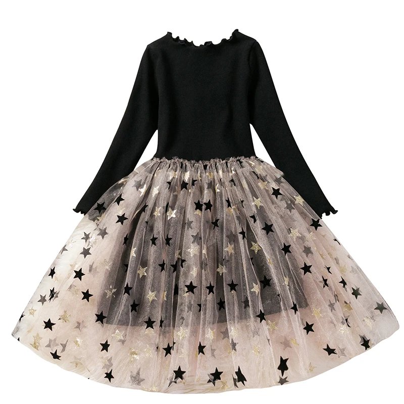Girls Lace Dress 2020 Autumn Style Flower Children Clothes Long Sleeve kids Princess Cute Winter Clothing Dresses | Детская одежда и