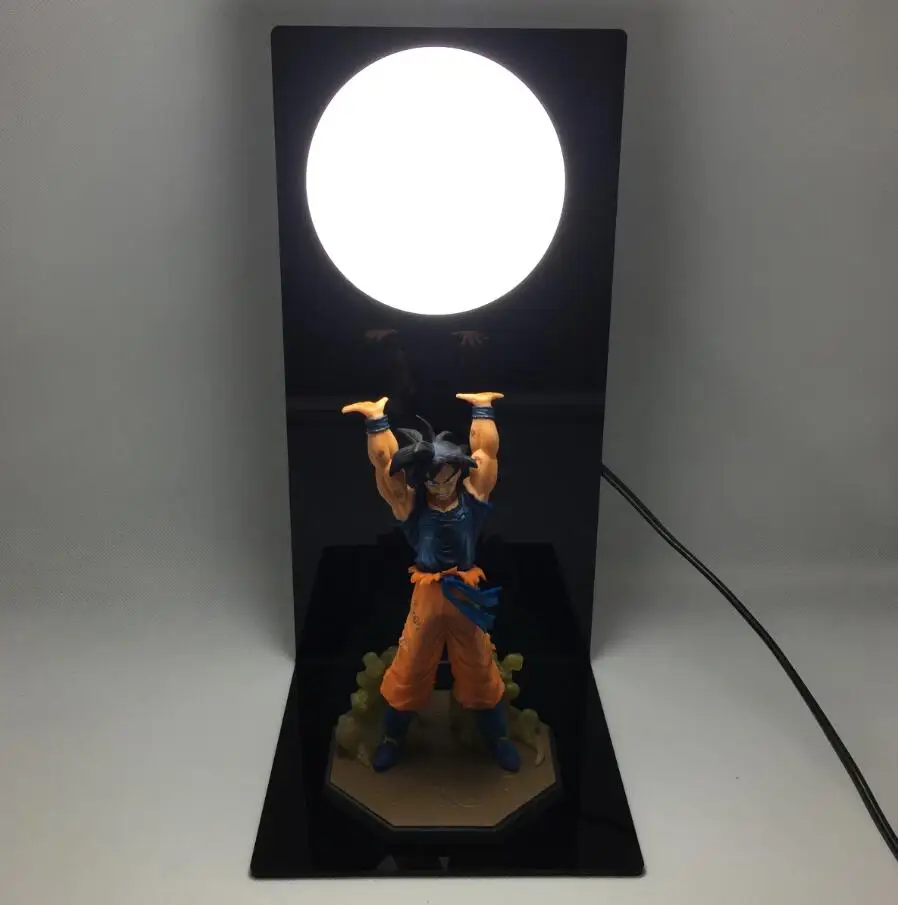 white bulb Dragon Ball Z лампа Фигурки Игрушка Сон Гоку kamehameha лампа аниме модель куклы с светодиодный светильник для детей Рождественский подарок - Цвет: white bulb