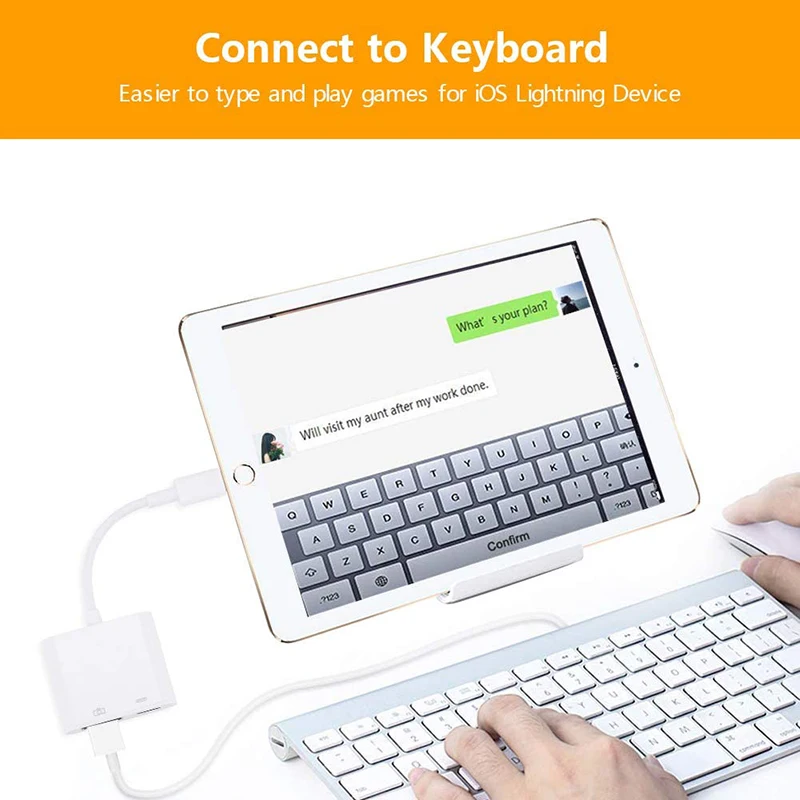 Адаптер для камеры Lighting-USB 3 iPad iPhone USB флэш-накопитель U диск SD кардридер Мышь