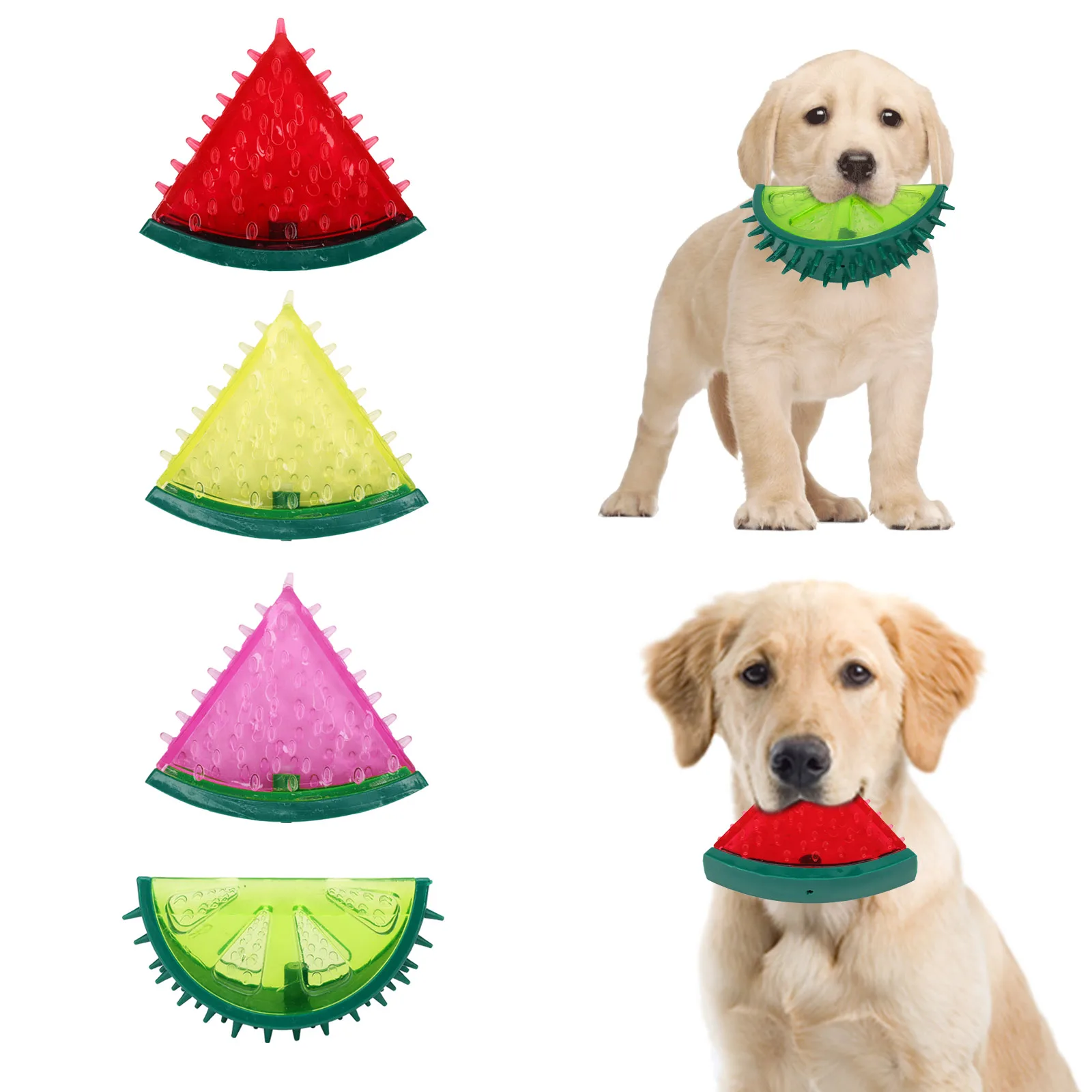 

Pet Chew Toys TPR Dog Molar Chew Toy Fruit Shape Squeeze Sound Pet Product for Small Medium Dogs Bite Resistant Pets Accessories