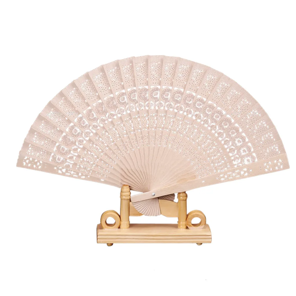 Китайский Японский складной веер Оригинальный Деревянный Карманный вентилятор