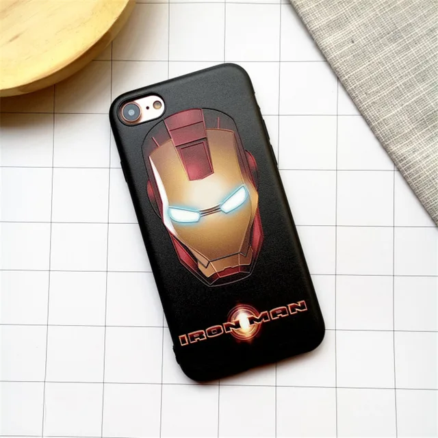Iron man Мягкий ТПУ чехол для iPhone11 pro max XS MAX 7 8 6 6s Plus XR 10X Супермен Бэтмен Marvel чехол для телефона samsung S8 S9 Plus Note8 9 - Цвет: Iron man