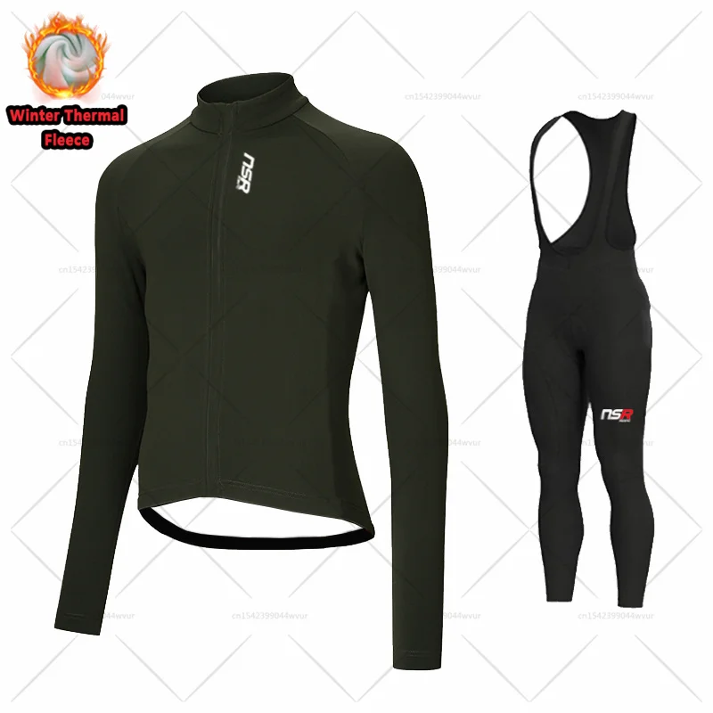 

Korea NSR New Winter Cycling Set 2021 Man Fleece Cycling Clothing MTB Bicycle Clothes Wear Ropa Ciclismo Racing Bike Clothing