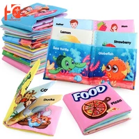 0 12 months baby cloth book intelligence soft learning cognize reading books early educational toys readings