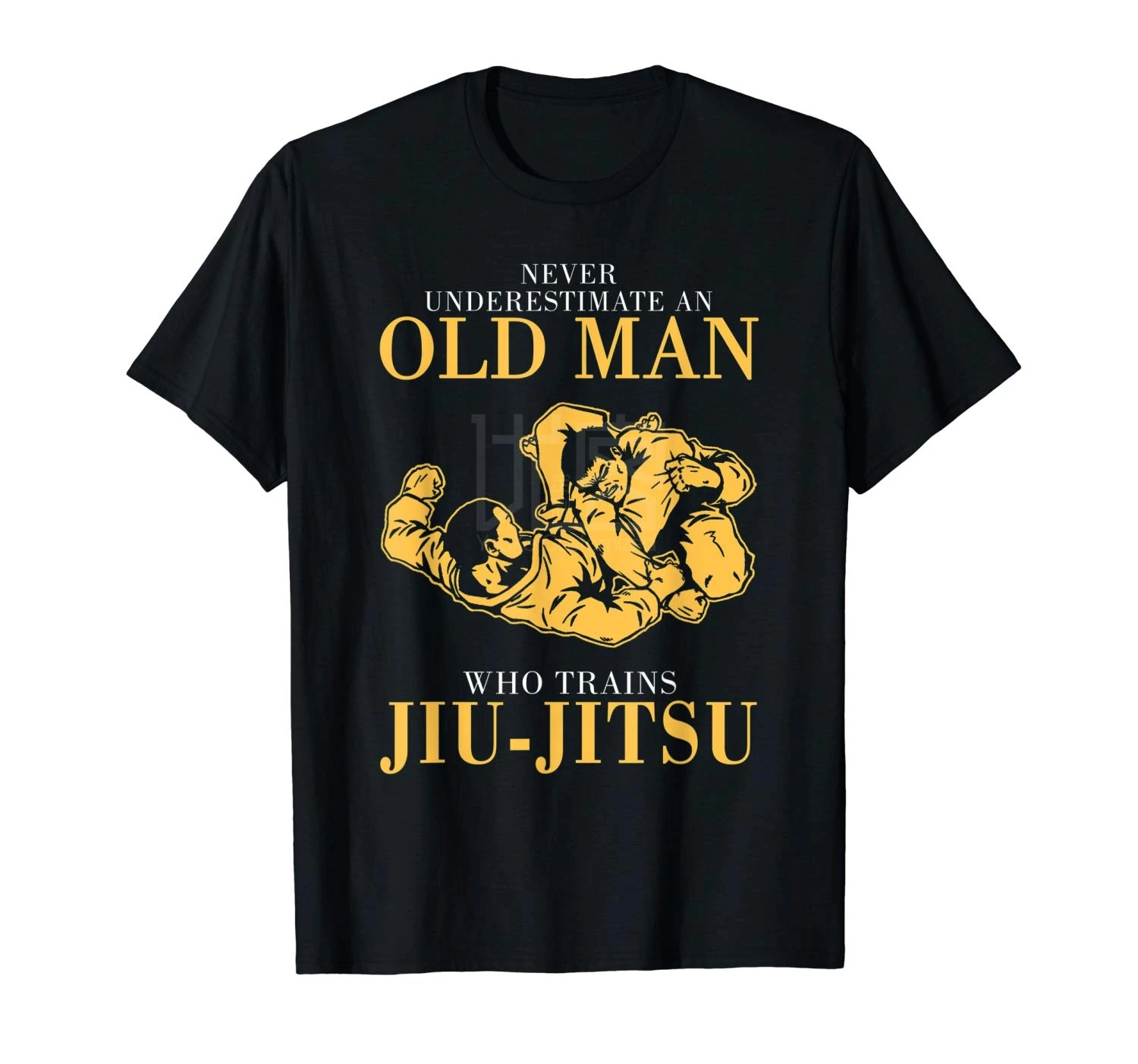 Мужская футболка с надписью jitsu style из натурального хлопка круглым вырезом в