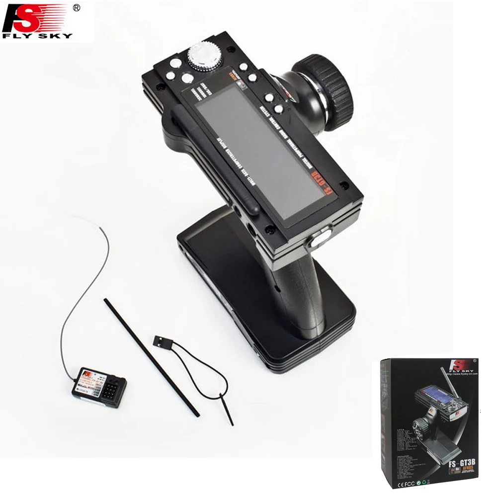 Flysky FS GT3B 2 4G 3CH Gun RC System передатчик с приемником для радиоуправляемого автомобиля