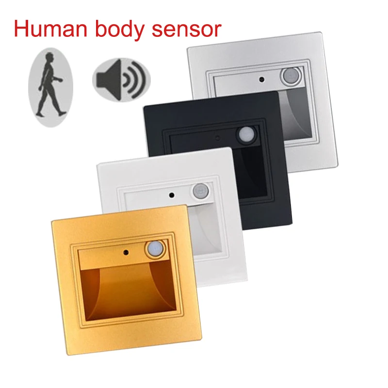 

4PCS Wall Light Stairs Light LED wall+lamps Step Lamp Indoor lighting Nightlight Stairway Led Corridor Foyer Kitchen Lamp 86 Box
