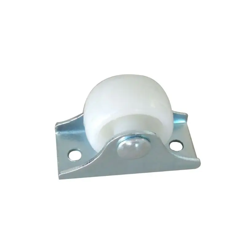 

White Rail Fixed Casters Small One-Way Wheel Furniture Plastic Directional Wheel Hardware Accessories K3KA