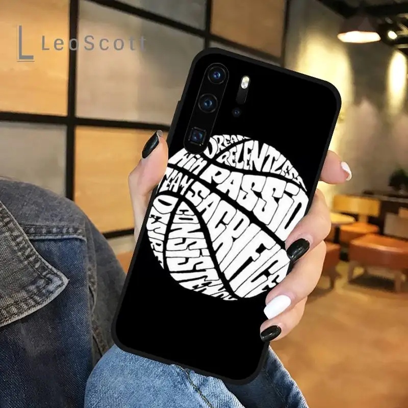 

Sport Love Basketball Texture Phone Case For Huawei honor Mate P 9 10 20 30 40 Pro 10i 7 8 a x Lite nova 5t cover funda coque