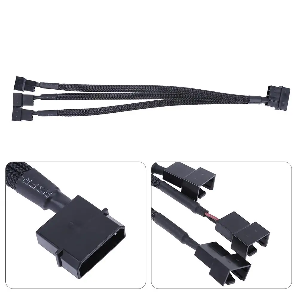 4pin IDE Molex до 3-Порты и разъёмы 3Pin/4Pin кулер вентилятор охлаждения кабель питания
