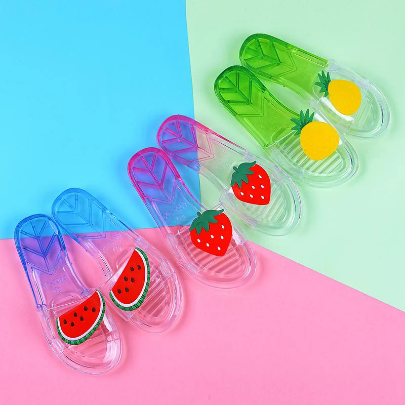 Летняя женская обувь летние шлепанцы милые домашние тапочки прозрачные женские