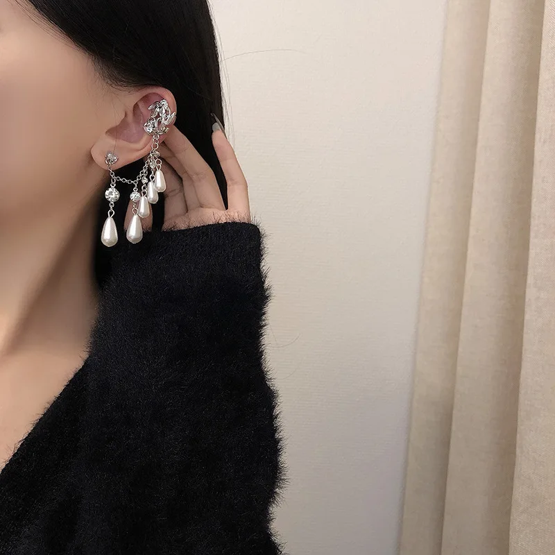 Новые висячие серьги с имитацией жемчуга и кисточками для женщин бижутерия