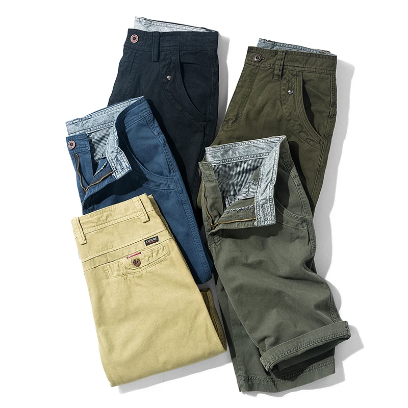 

Pure Cotton Summer Mens Cargo Shorts Boys Casual Pocket Streetwear Plus Size Bermuda Shorts Camouflage Z117