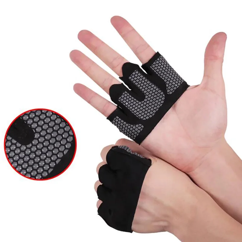 

2PCS men and women fitness half-finger gloves non-slip barbell sports gloves weightlifting gloves yoga four-finger gloves S78