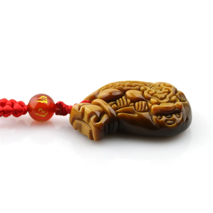 Ожерелье с подвеской в виде натурального Тигрового Глаза | Украшения и