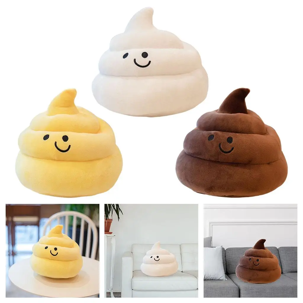 Креативная плюшевая игрушка в виде какашки мягкая кукла с эмотиконом подушка