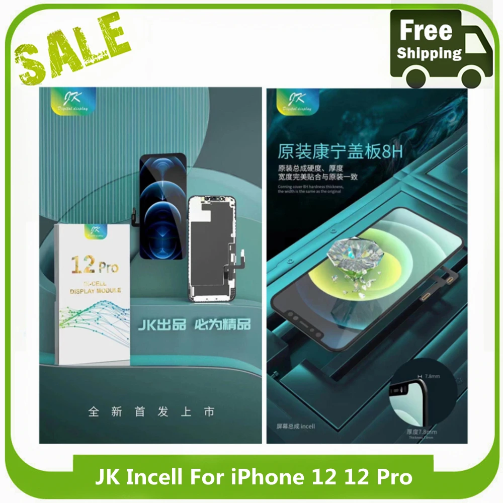 

ЖК-дисплей JK Incell Pantalla для iPhone 12 Pro Incell ЖК-дисплей сенсорный экран дигитайзер в сборе для iphone 12 LCDs