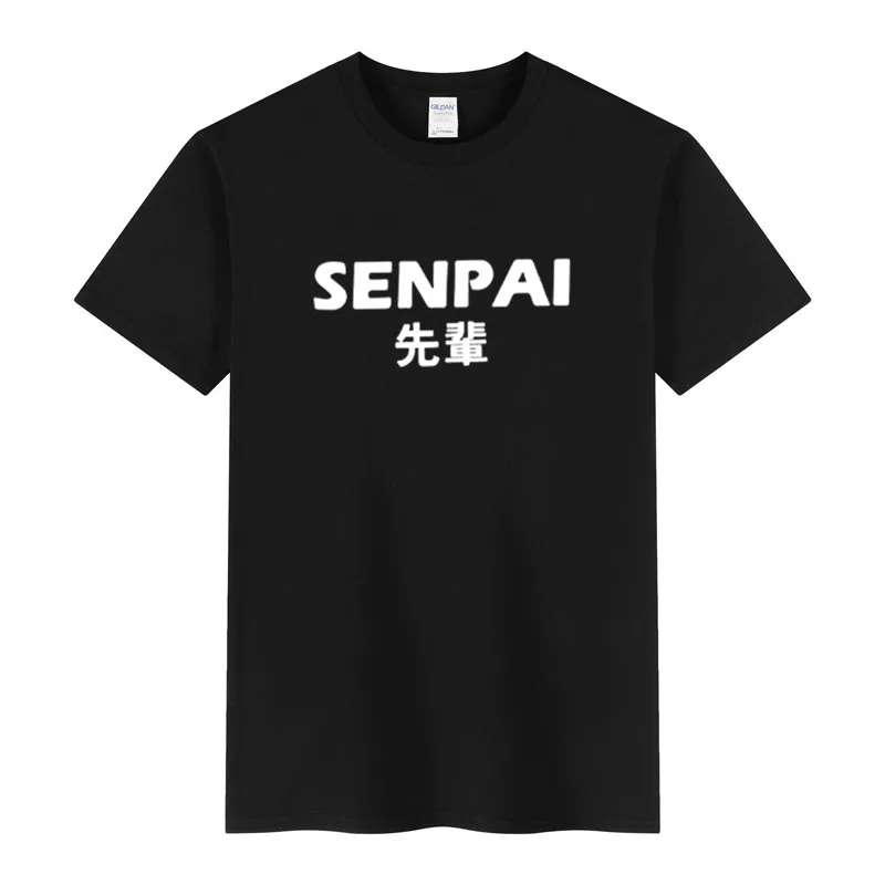 Мужская футболка с рисунком Senpai Повседневная в стиле Харадзюку для взрослых