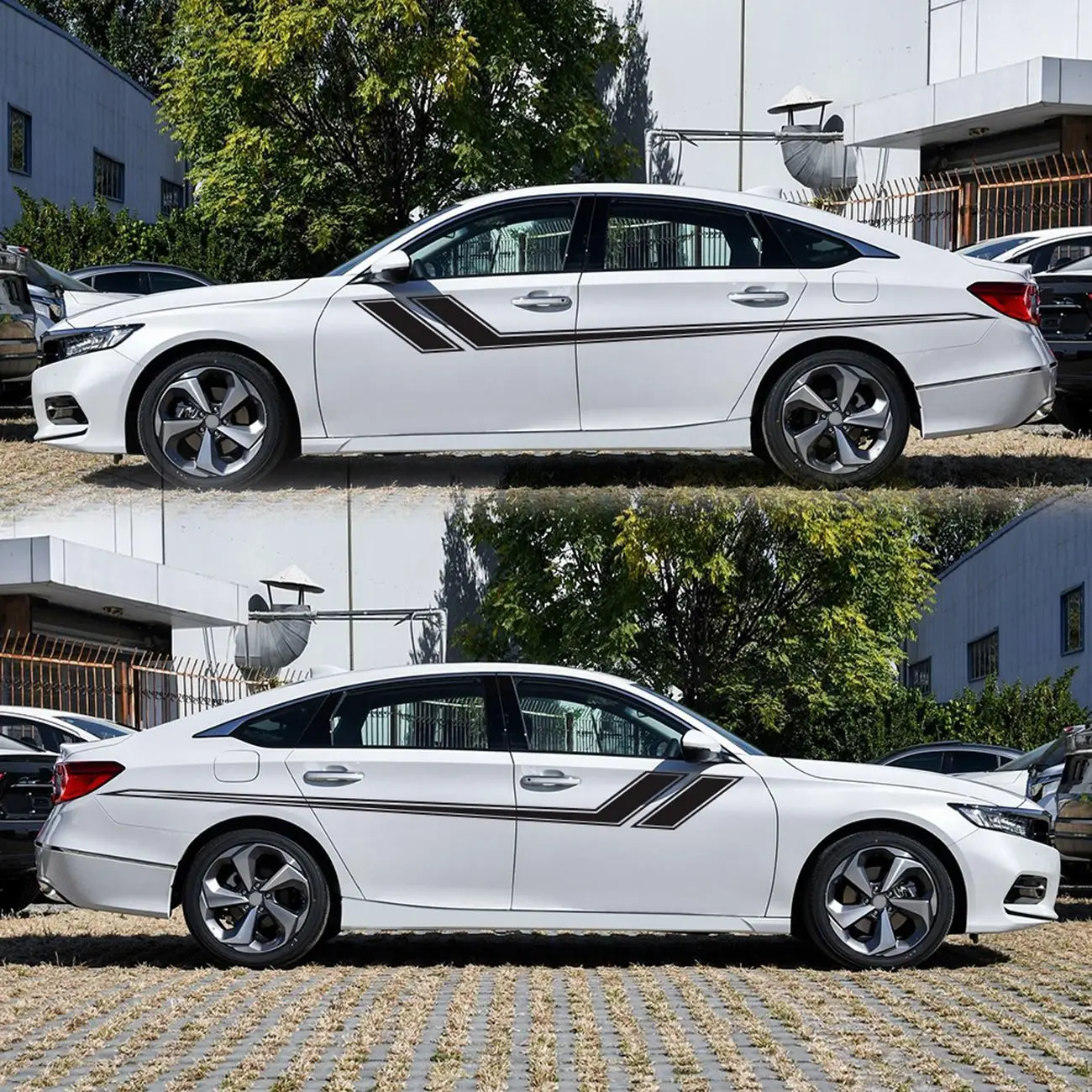 

2Pcs 173cm Car Body Stickers Drawing Waistline Sticker Car Body Racing Side Door Long Stripe Stickers Auto Vinyl Decals