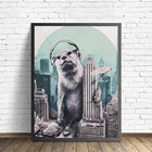 Декор для дома, настенная Картина на холсте, плакат, DJ выдра, обручи, городской плакат, скандинавский стиль, модульные картины, принты для детской комнаты