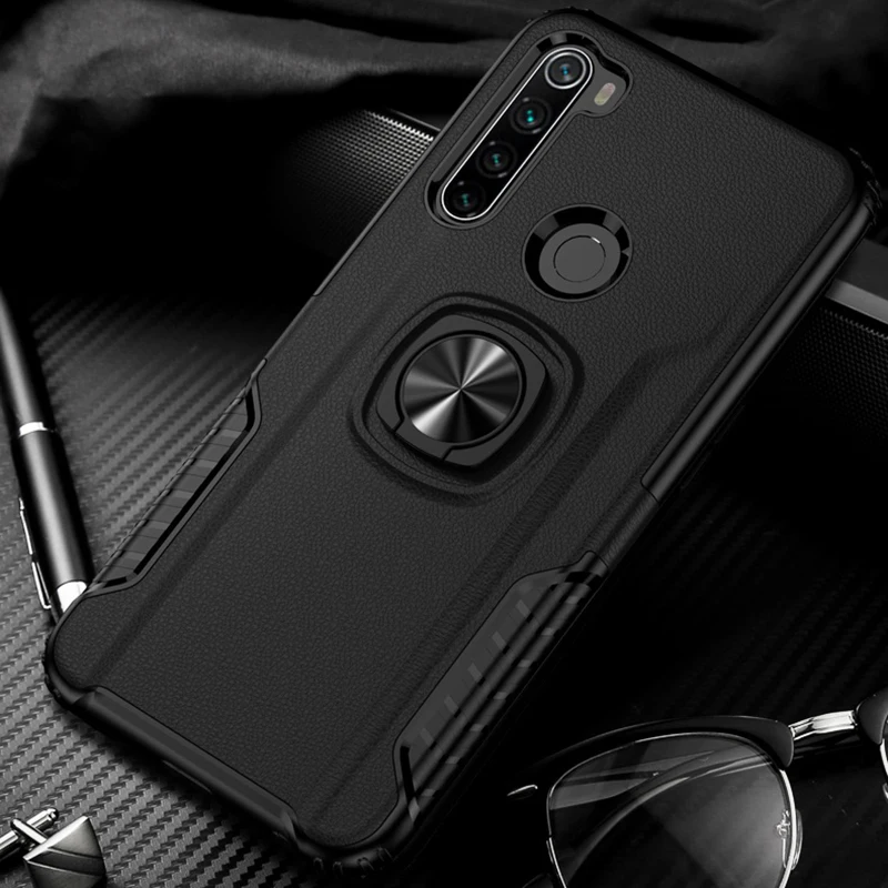 Ikrsses для Xiaomi Redmi Note 8 Pro Чехол автомобильный держатель Магнитный кронштейн Стенд чехол с кольцом для пальца для Redmi Note 7 анти-осенний чехол