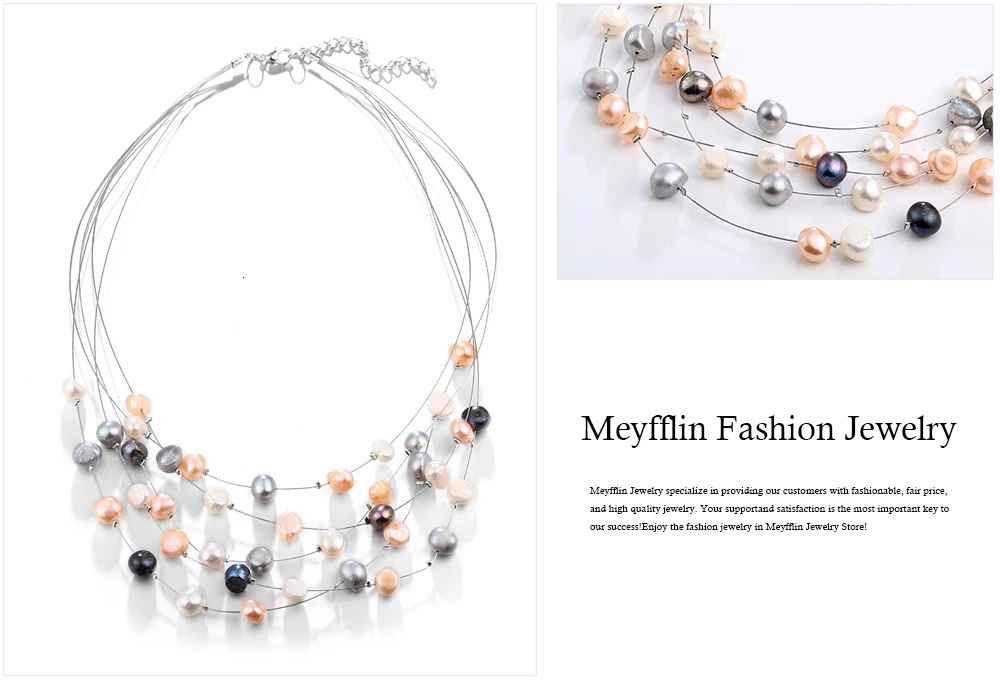 Meyfflin, ожерелье с искусственным жемчугом, s& Кулоны для женщин, многослойное перламутровое колье, Макси ожерелье, модные вечерние ювелирные изделия