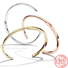 Новое поступление, женский серебряный браслет, фирменный официальный браслет с открытым браслетом, серебро 925 пробы, Изящные Ювелирные изделия, браслет сделай сам, подарок