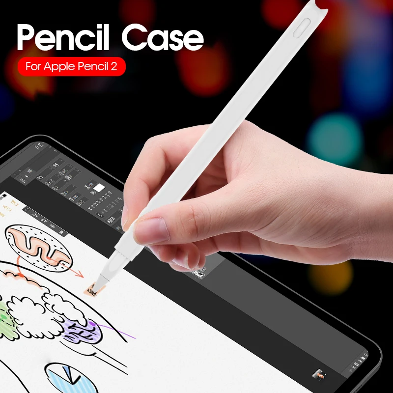 For Apple Pencil 2 Case Colorful Soft Silicone Compatible For iPad Tablet Touch Pen Stylus Protective Sleeve Cover For Pencil2 images - 6