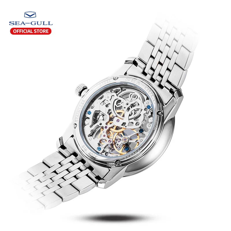 Часы мужские механические водонепроницаемые с сапфировым стальным браслетом 2021