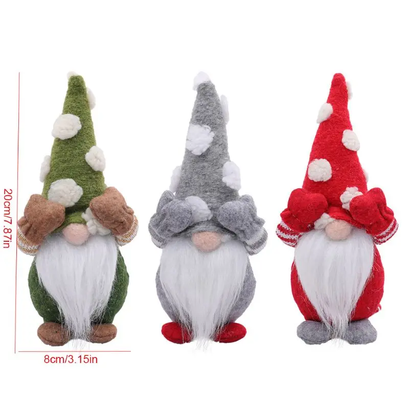 

Christmas Handmade Swedish Gnome Doll Ornaments Standing Figurine Toys Xmas Gift