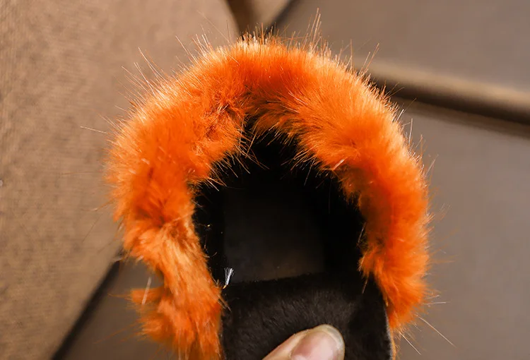 Зимние детские ботинки из натуральной кожи для мальчиков и девочек Резиновые