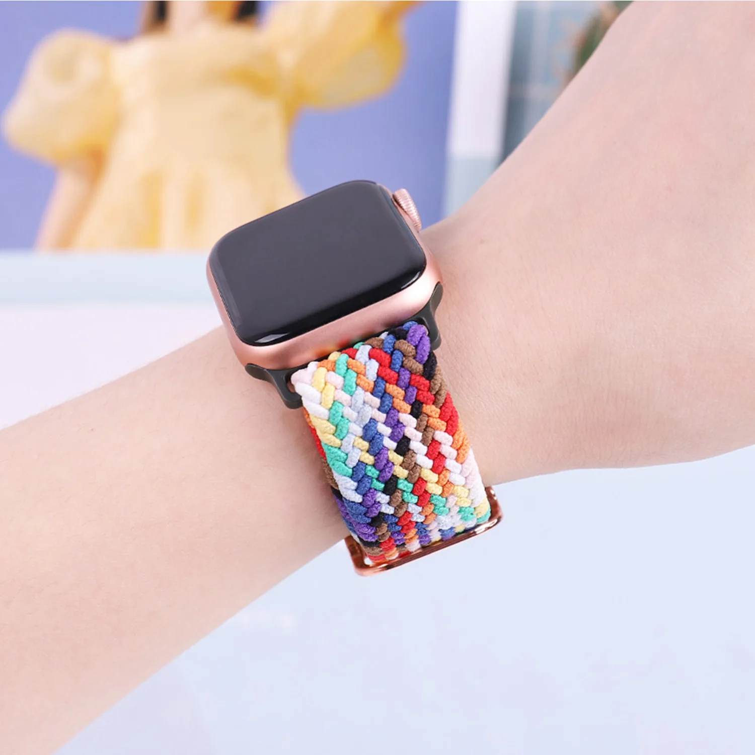 Pride Braided Solo Loop Band For Apple Watch Se Strap 44mm 40mm Elastic Wristband Bracelets on Smartwatch Series 65432 42mm 38mm
