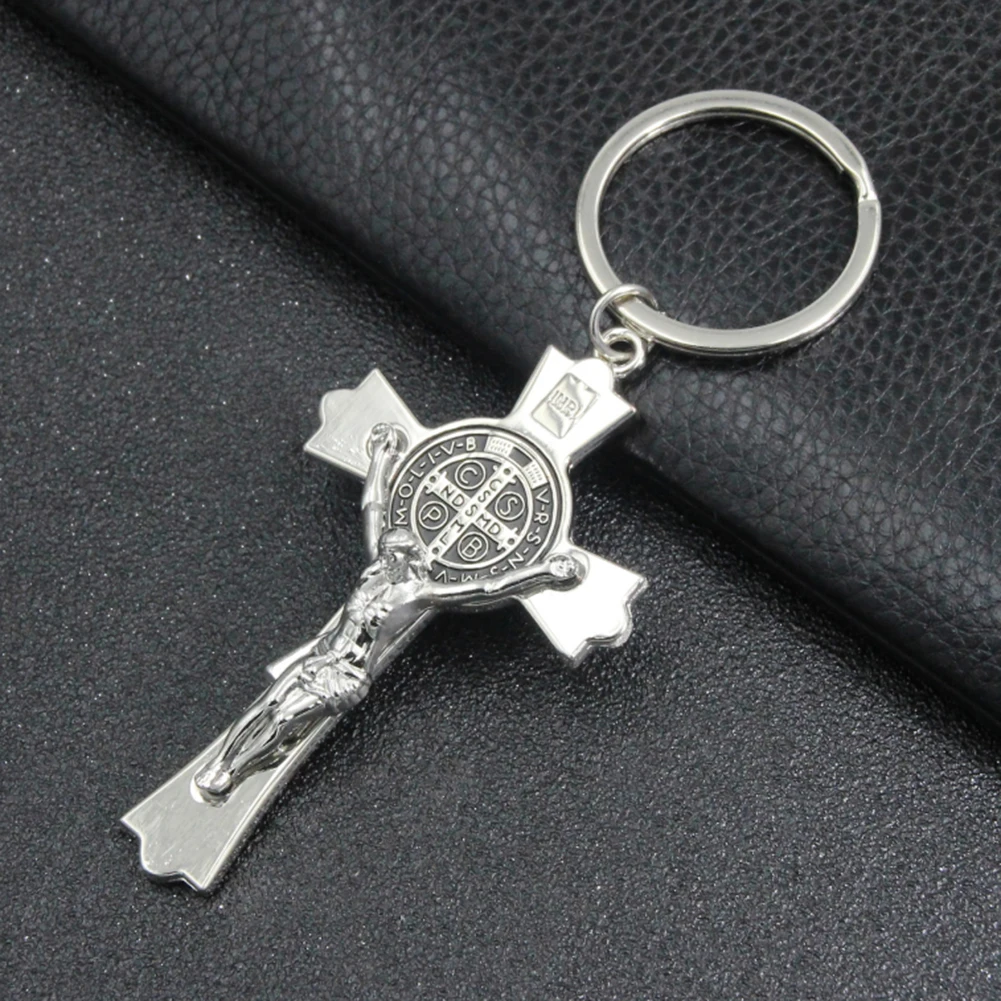 Металлический брелок для ключей с распятием Иисуса Христа|Орнаменты| |