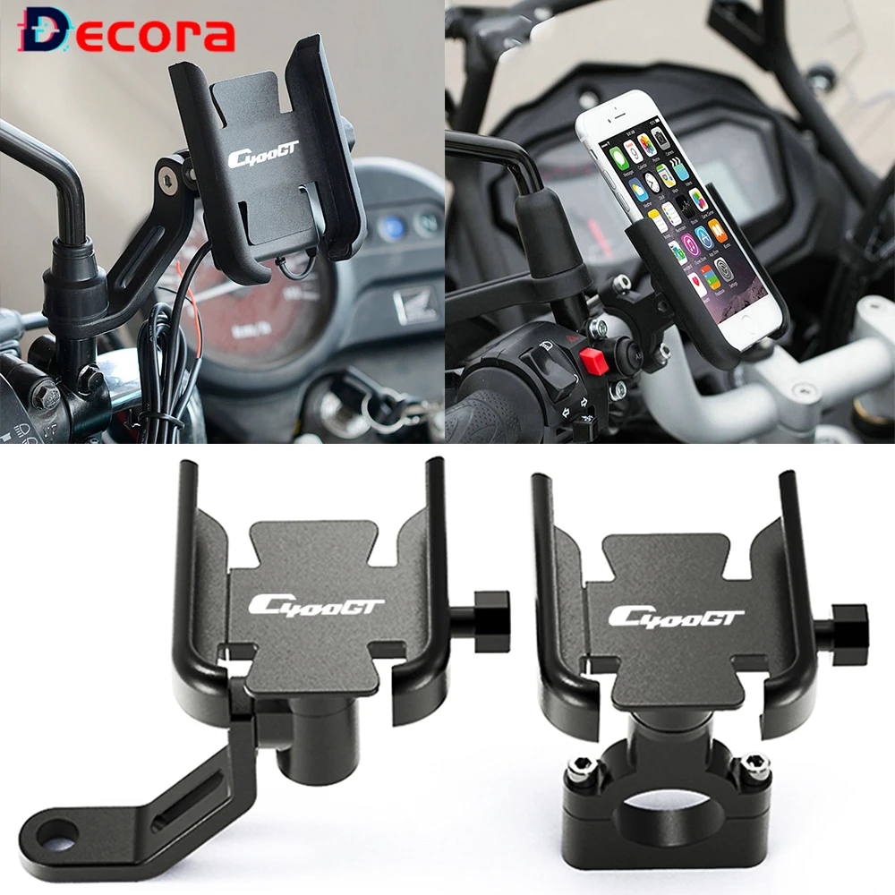

Rotable Handlebar Rearview Mirror Motorcycle Mobile Phone Holder For BMW C400GT C400 GT GPS Navigation Stand Bracket 2019 2020