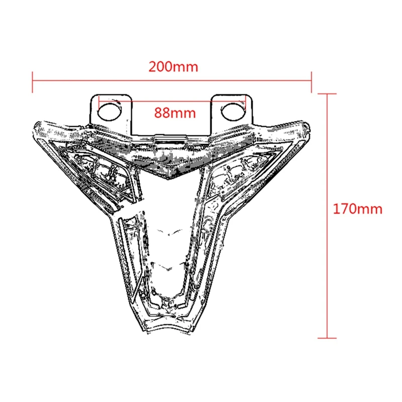 Светодиодный задний светильник Smok для мотоцикла Kawasaki Z1000 2014 2018 Ninja Zx10R Zx10Rr 2016 250 400