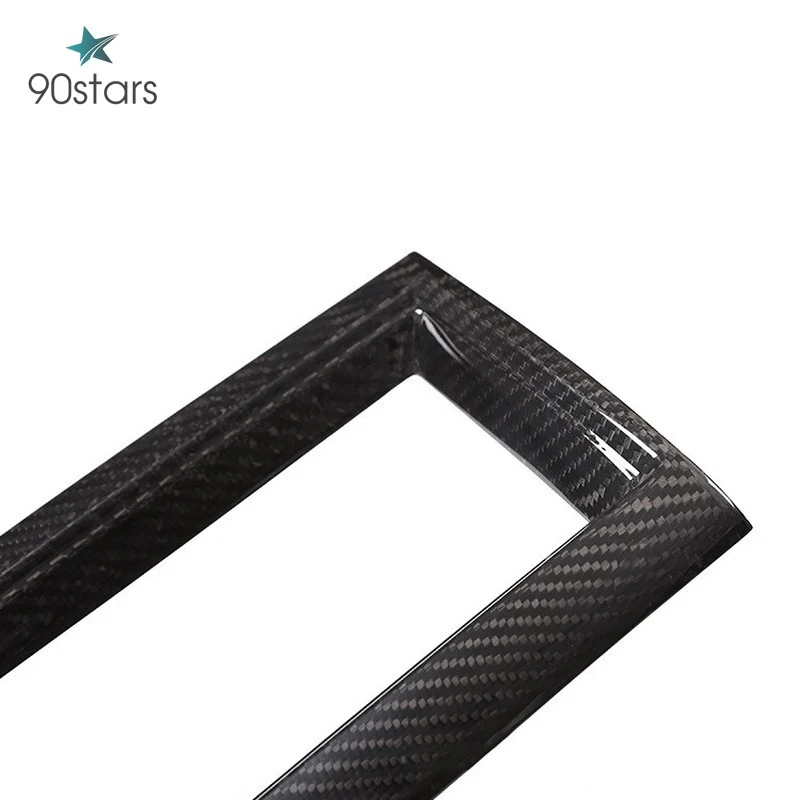 

1 Pc Real Carbon Fiber Interior Navigation Screen Box Frame Cover Trim Accessory for Land Rover Discovery 5 LR5 L462 2017 18 19