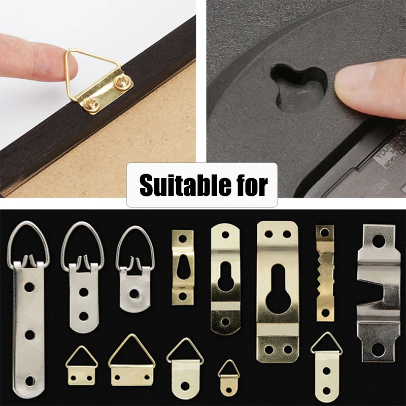 

4/12pcs Cross Stitch Wall Painting Hole Hook Self-adhesive Hole Nail Multi-use Painting Photo Frame Hole Holder