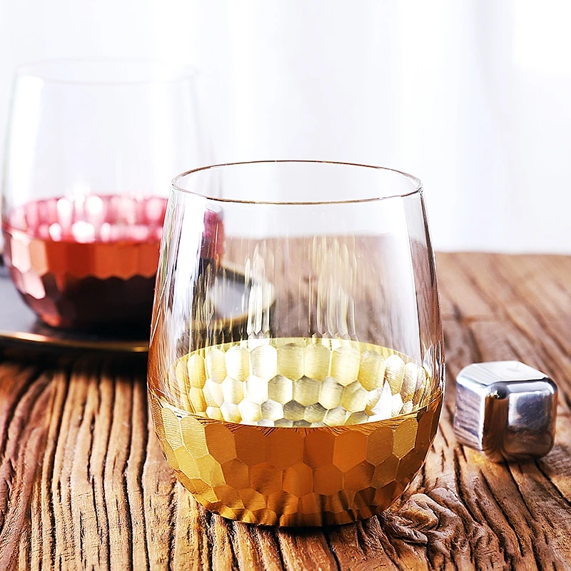 

Honeycomb Cold Drink Glass Clear Tumbler Wine Glass Milk Mousse Coffee Dessert Cup Wedding Table Decor Setting Piece