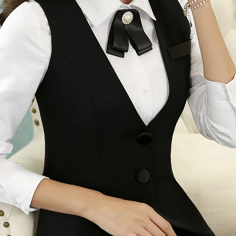 Новые весенние женские туфли лодочки вечерние Женский комплект из жилета и юбки