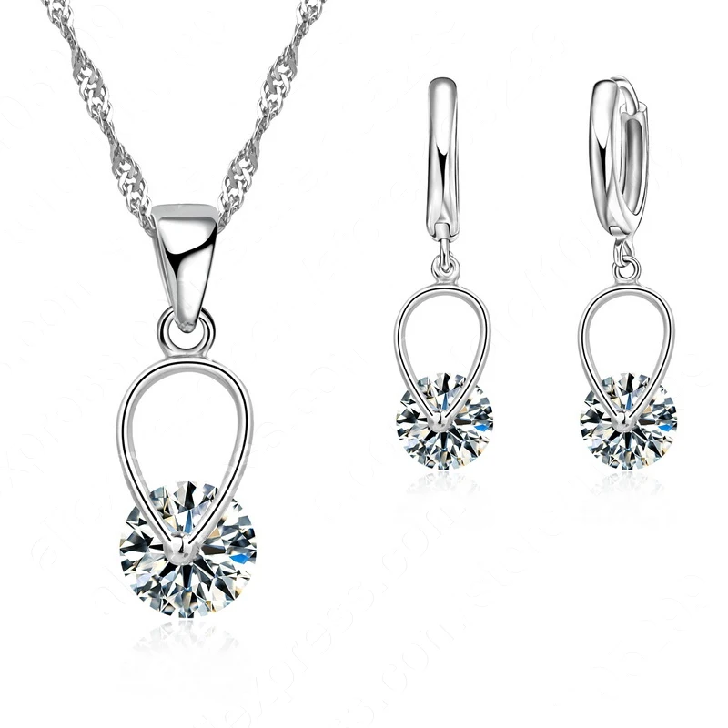 Новинка чистое серебро 925 пробы кубический циркон классическое свадебное