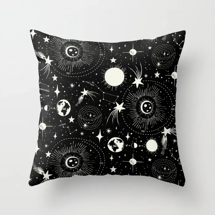 

Solar System Decorative Pillowcases Cotton Linen Throw Pillow Case Home Sofa Decor Pillowcase