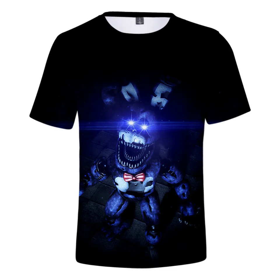 Fnaf/футболка с 3D принтом Новинка года, футболка FNAF для мальчиков летняя уличная футболка s Five Nights at Freddy's топы с аниме, мужская одежда
