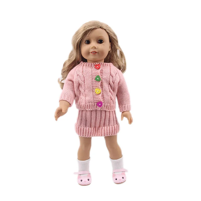 Baby Doll Clothes winter style Sweater Dress for 18 Inch Outfit Christmas Gift | Dolls Accessories