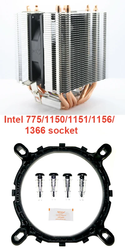 1fanintel775115X1366 6 тепловой трубы 4пр Вентилятор охлаждения процессорный кулер вентилятор Радиатор охлаждения радиатора для Intel LGA 775/115X/1366 для AMD FM1/FM2+/AM2+/AM3+ кулер - Цвет лезвия: 1fanintel775115X1366