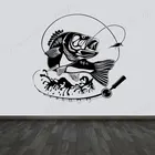 На рыбалку охоту удочка рыболовные снасти стены Стикеры винил домашний Декор наклейки на автомобильные окна съемный Водонепроницаемый росписи A663