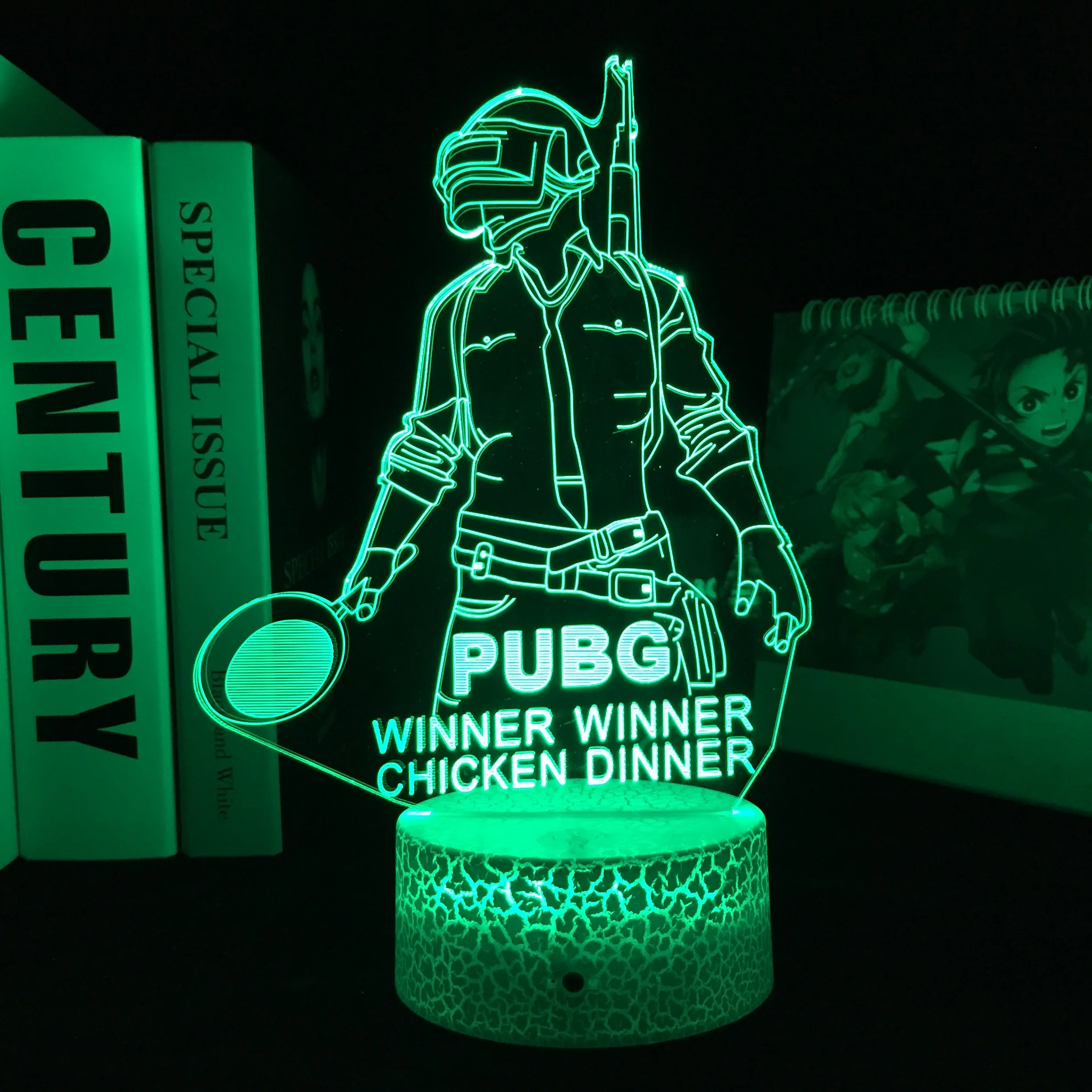 Светодиодный ночник PlayerUnknown's Battlegrounds 3D лампа с дистанционным управлением 16