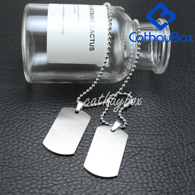Индивидуальная гравировка ожерелье с собачьими тегами двойные детали военный