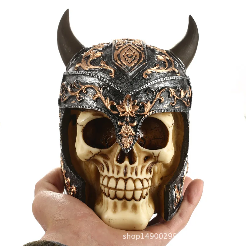 VILEAD Modern Resin Skull Replica Ornaments Home Decoration Accessories Creative Statues & Sculptures Fireplace Loft Craft | Дом и сад